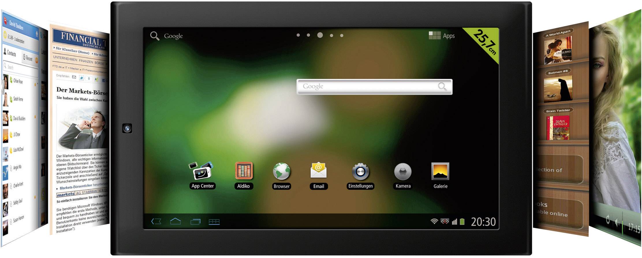 Odys Cosmo Internet Tablet 25,7 cm (10,1”) Tablet PC mit Android 4.0, HDMI-Ausgang & 3G SurfStick Ready