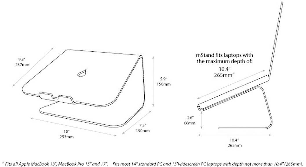Rain Design mStand - Notebook-Ständer - Anodized
