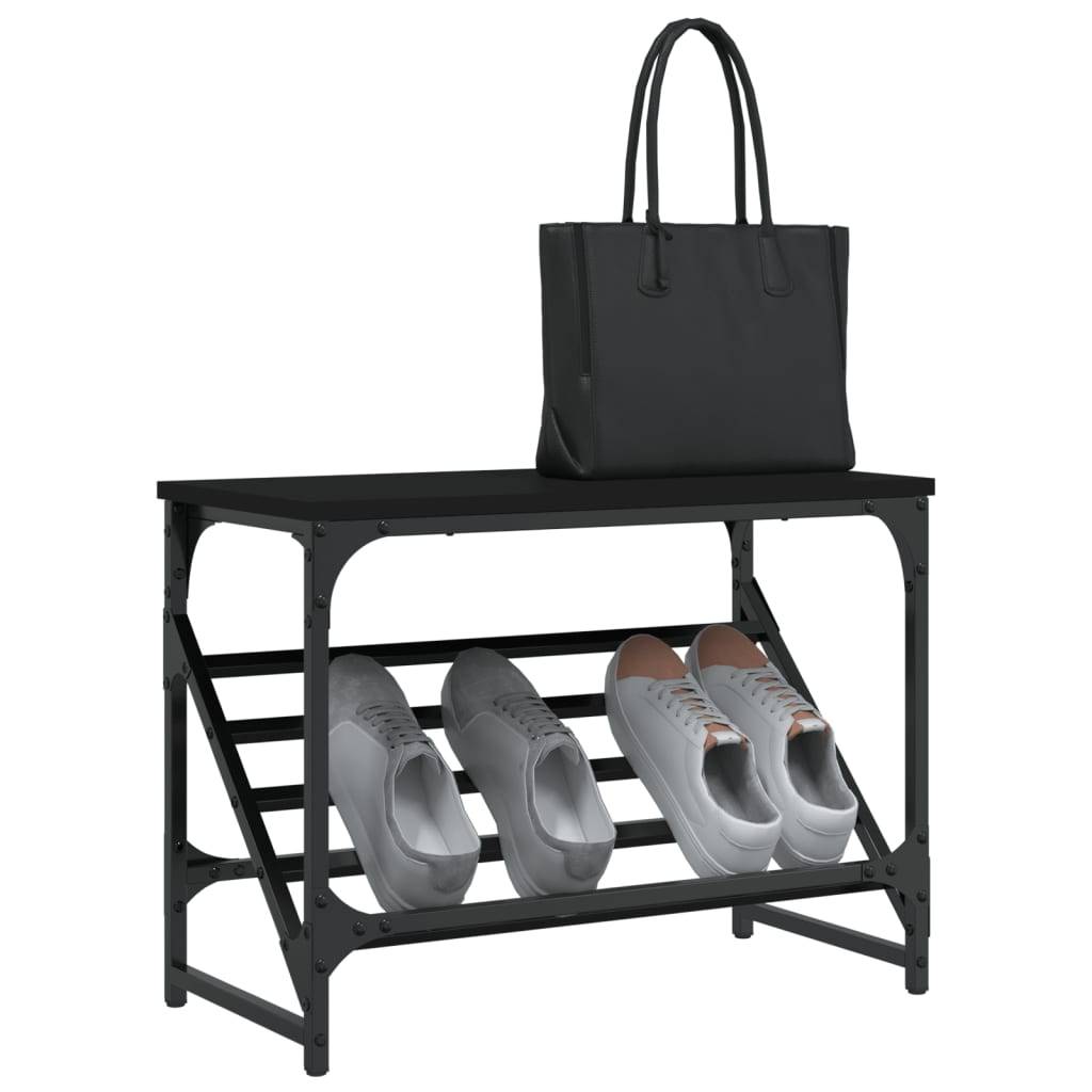 vidaXL Schuhregal Schwarz 60x30x45 cm Holzwerkstoff