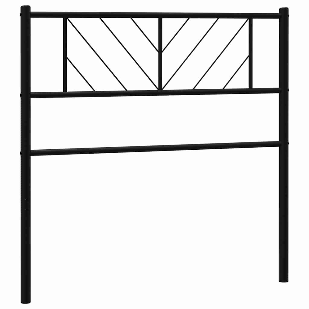 vidaXL Kopfteil Metall Schwarz 75 cm