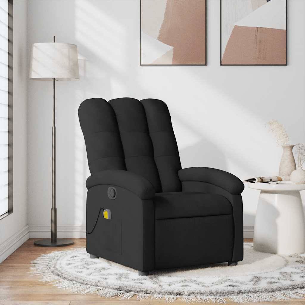 vidaXL Massagesessel Schwarz Stoff