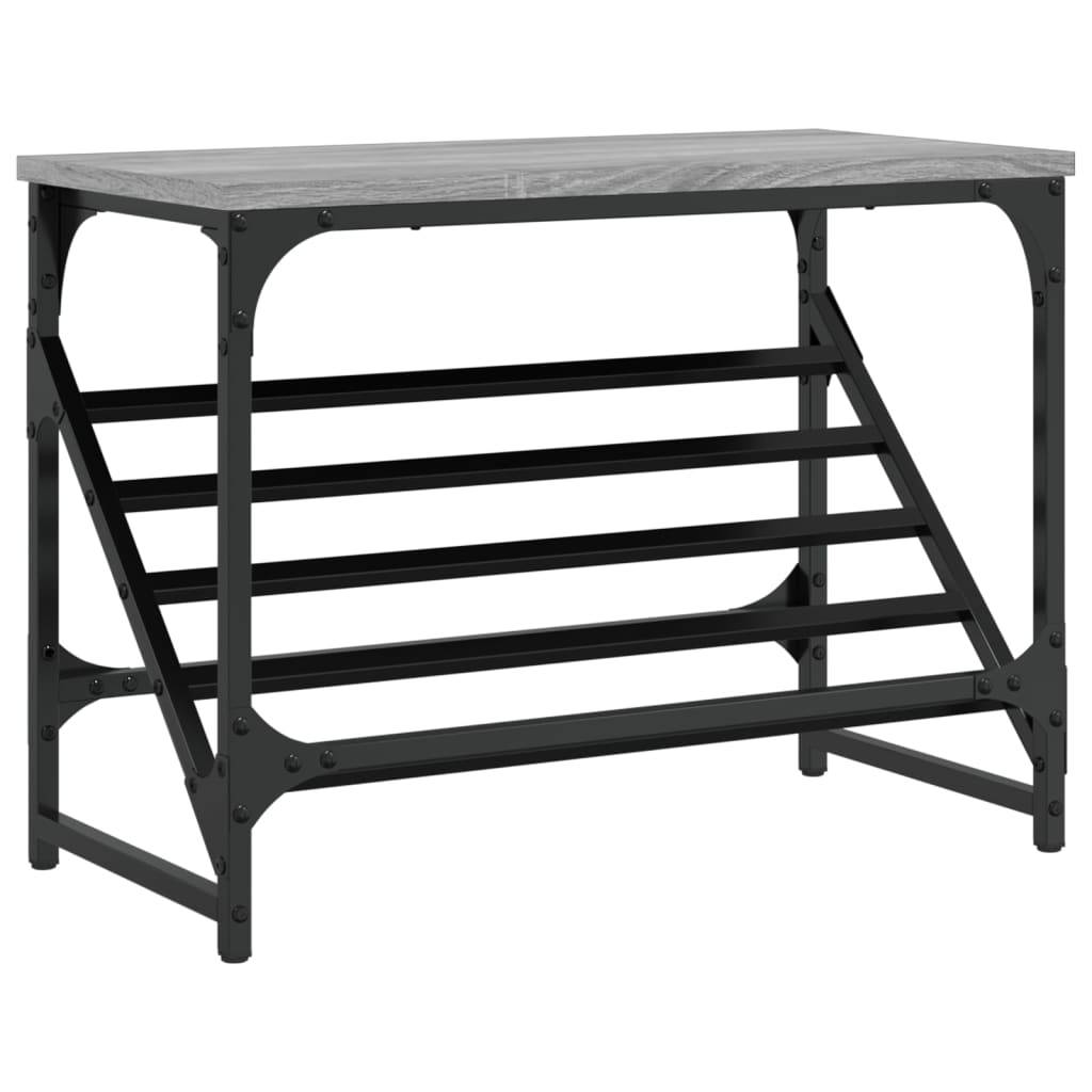 vidaXL Schuhregal Grau Sonoma 60x30x45 cm Holzwerkstoff