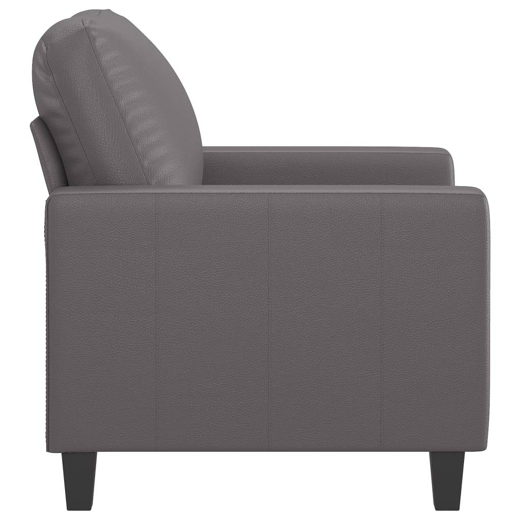 vidaXL Sessel Grau 60 cm Kunstleder
