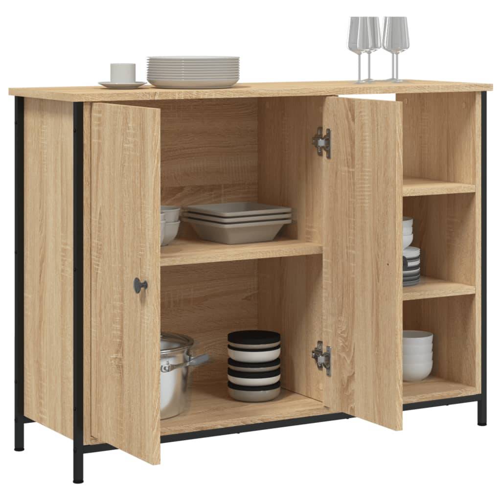 vidaXL Sideboard Sonoma-Eiche 100x33x75 cm Holzwerkstoff