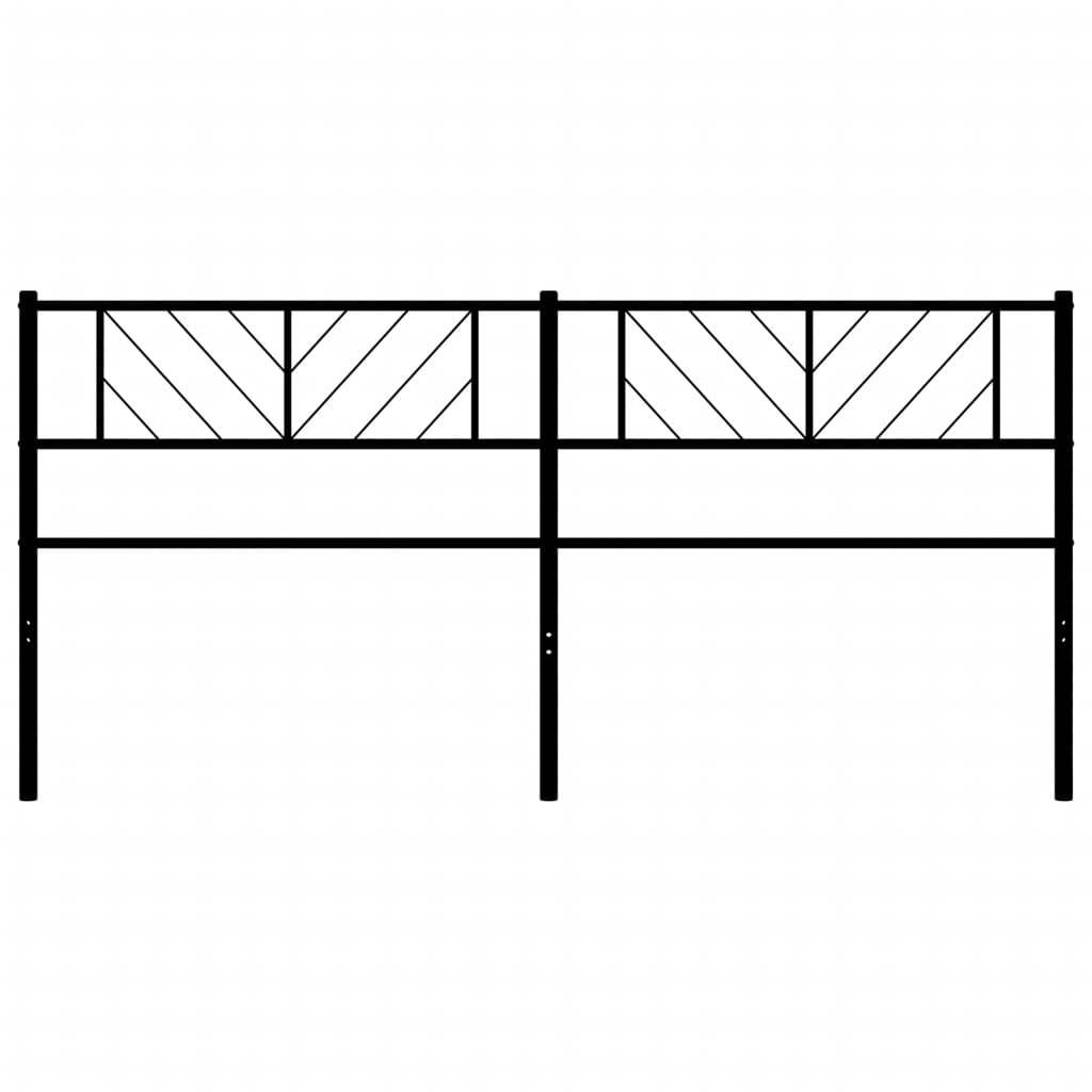 vidaXL Kopfteil Metall Schwarz 200 cm