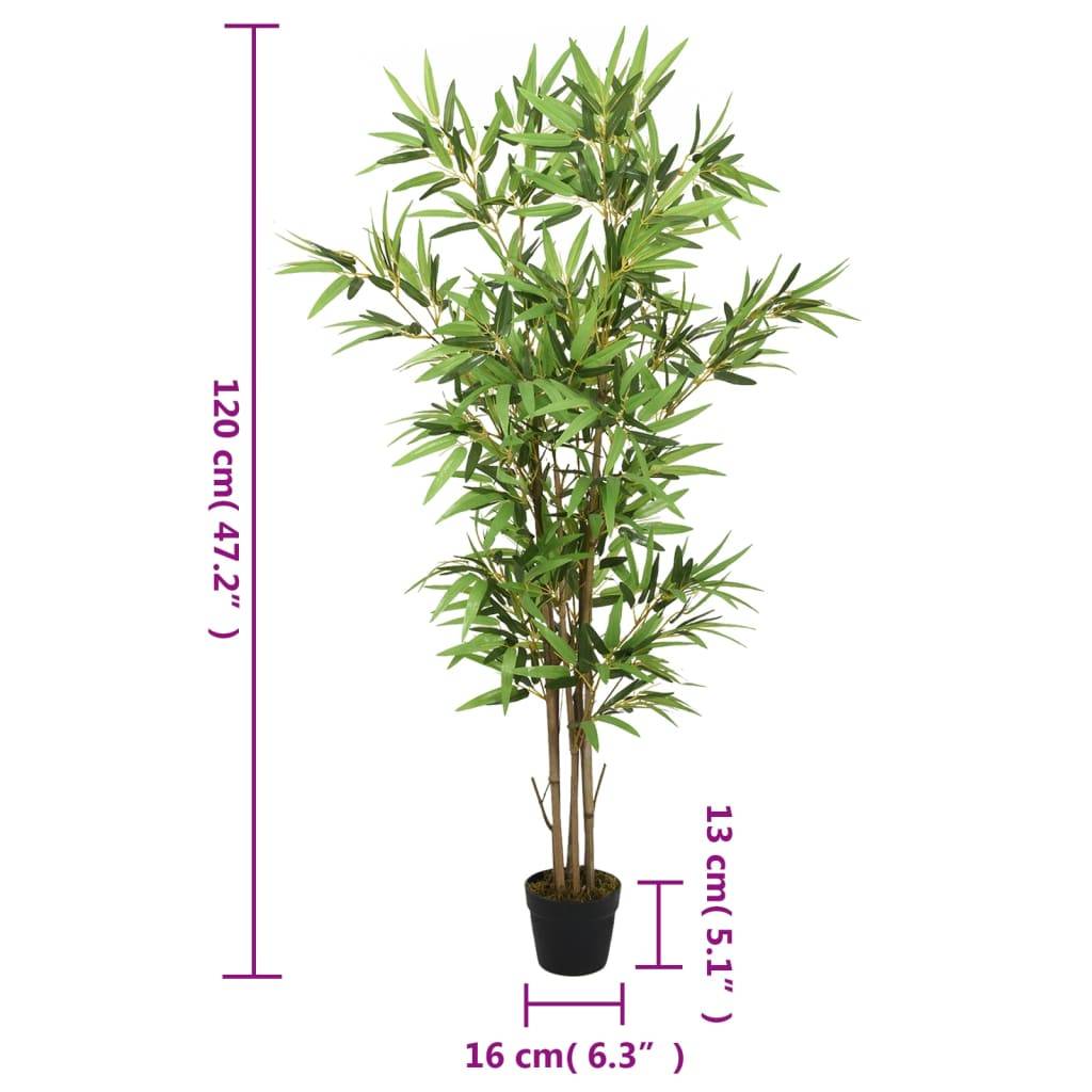 vidaXL Bambusbaum Künstlich 552 Blätter 120 cm Grün