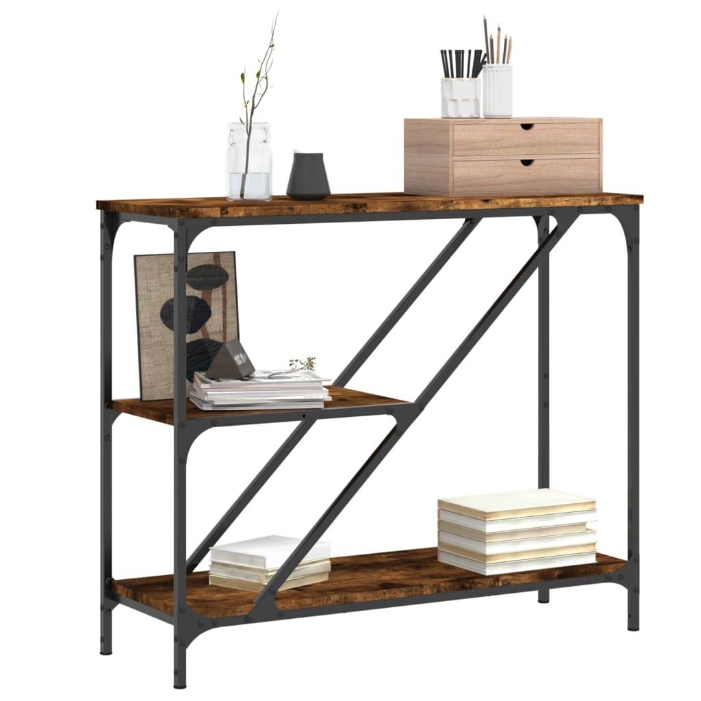 vidaXL Konsolentisch Räuchereiche 88,5x30x75 cm Holzwerkstoff
