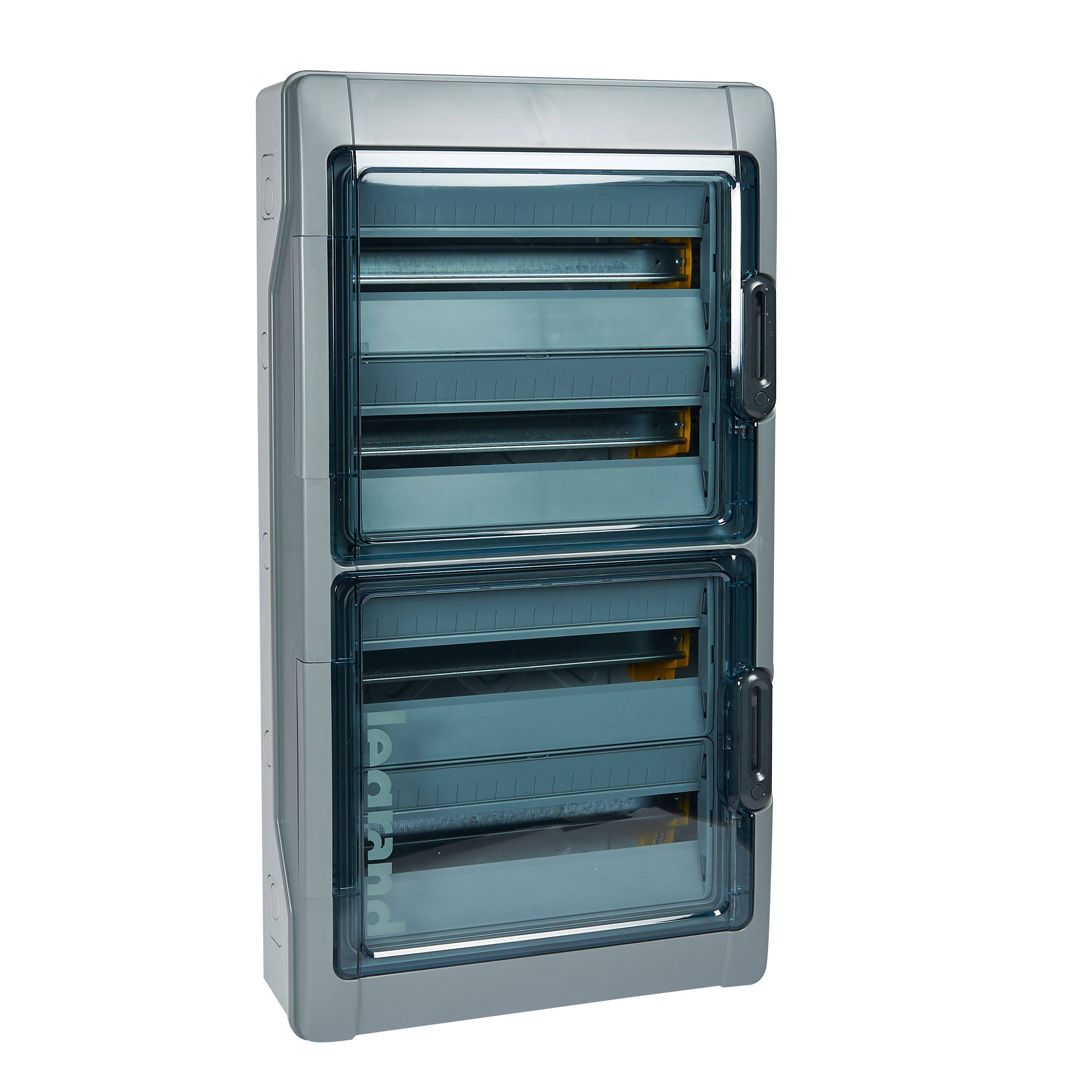 LEGRAND, Feuchtraumverteiler Plexo³, Aufputz, IP65-IK09, 4-reihig, 72 Module, 601988