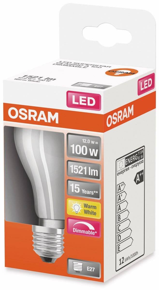 OSRAM 4058075245860 LED EEK D (A - G) E27 Glühlampenform 11 W = 100 W Warmweiß (Ø x L) 70 mm x 133 mm 1 St.