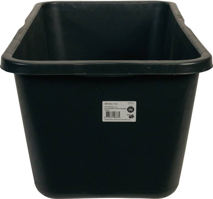 Mörtelkasten 65L schwarz eckig, L-Skala