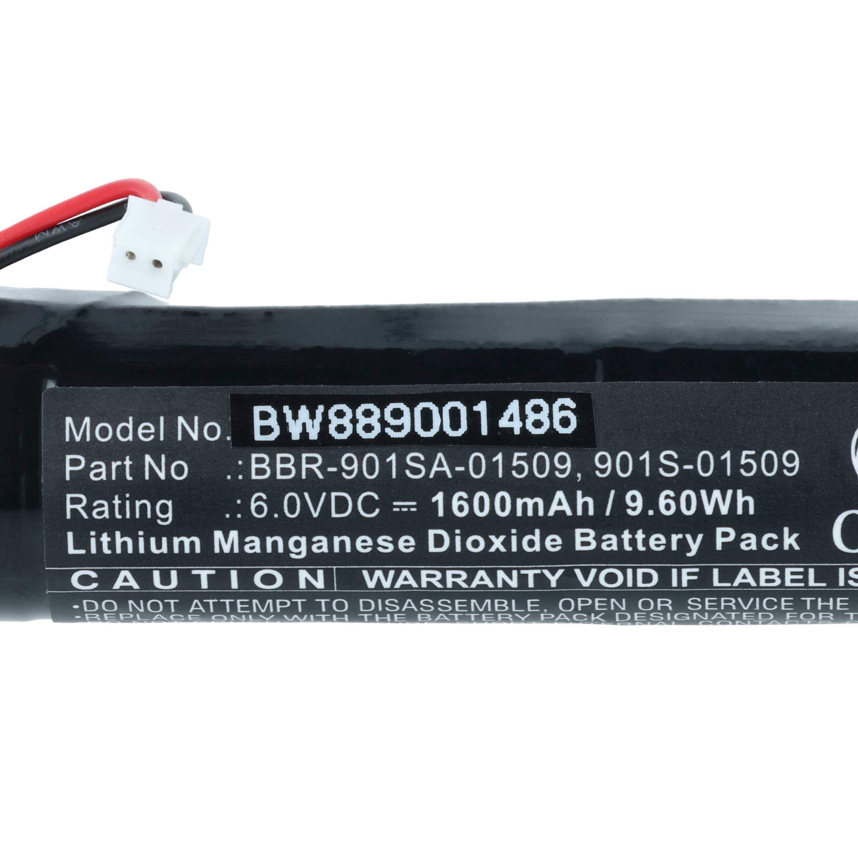 vhbw Batterie kompatibel mit Ocean Signal rescueMe AIS-MOB1 Notrufsender (1600 mAh, 6 V, Li-Mn)