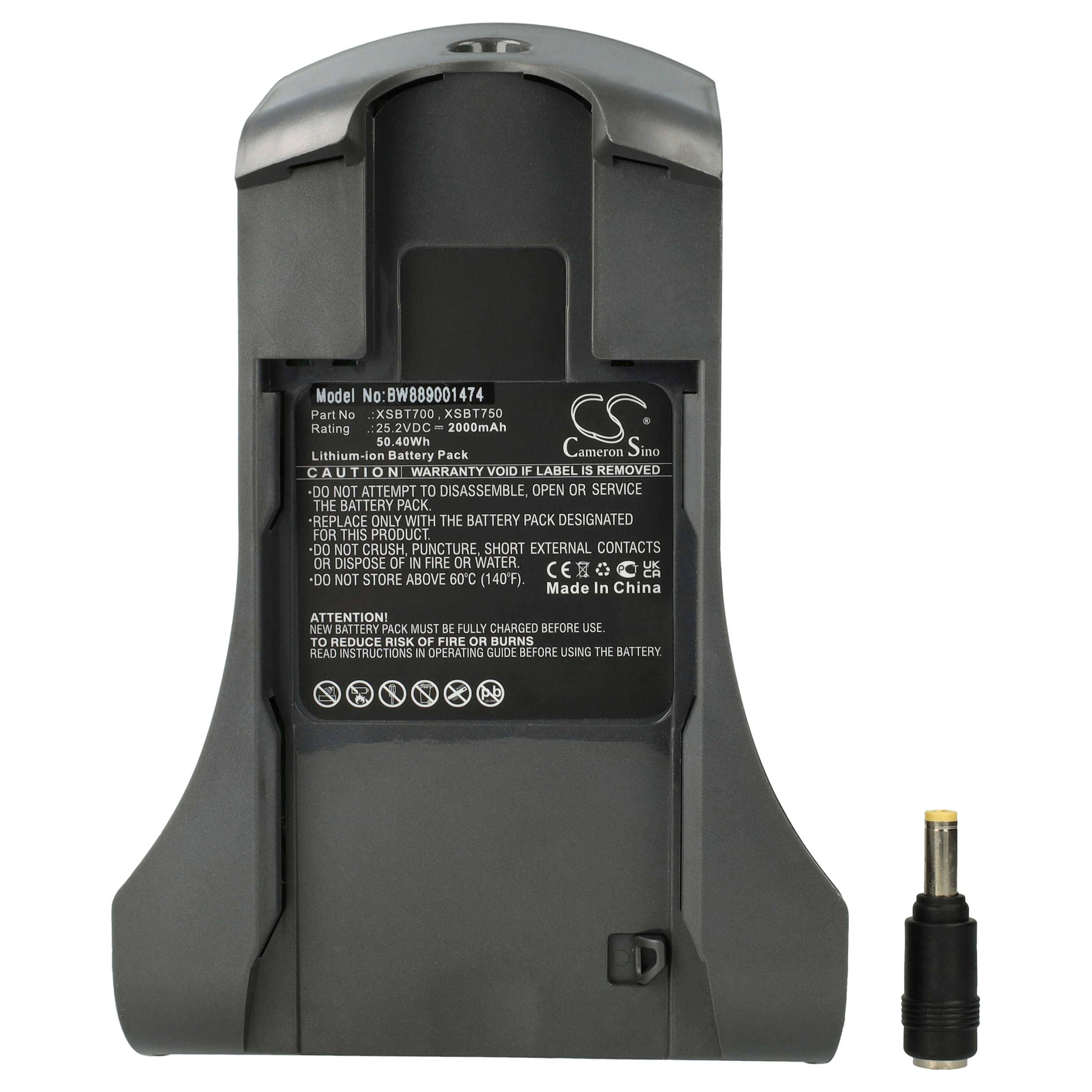 vhbw Akku Ersatz für Shark XSBT700, XSBT700EU, XSBT750, XSBT750EU für Staubsauger (2000 mAh, 25,2 V, Li-Ion)