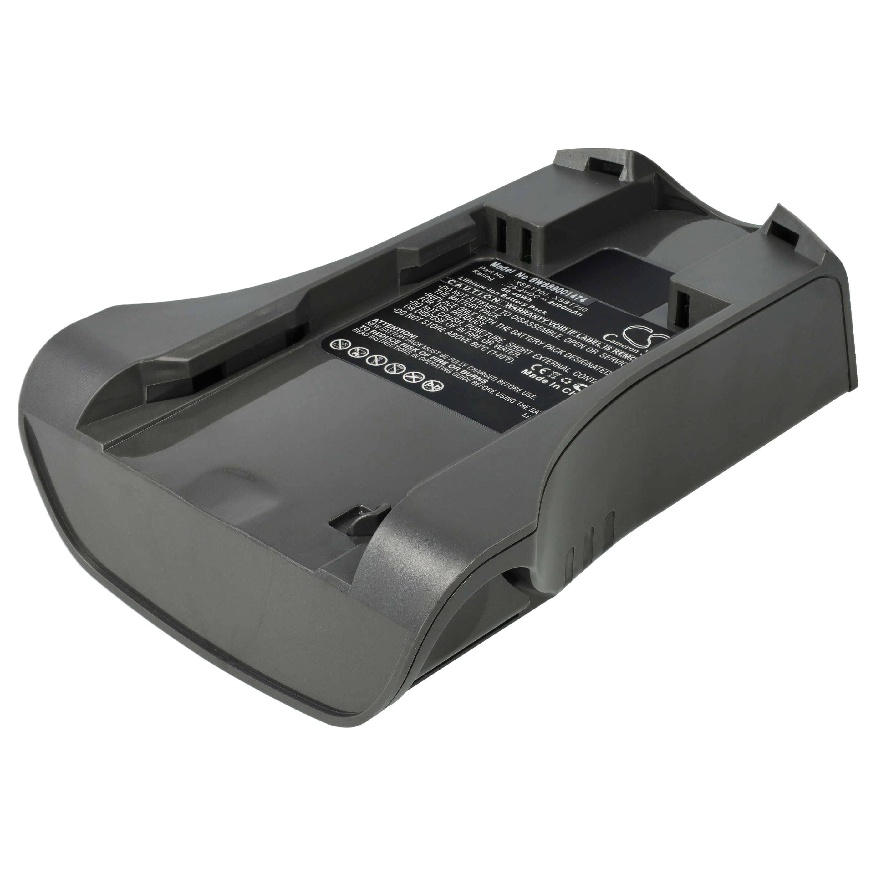 vhbw Akku Ersatz für Shark XSBT700, XSBT700EU, XSBT750, XSBT750EU für Staubsauger (2000 mAh, 25,2 V, Li-Ion)