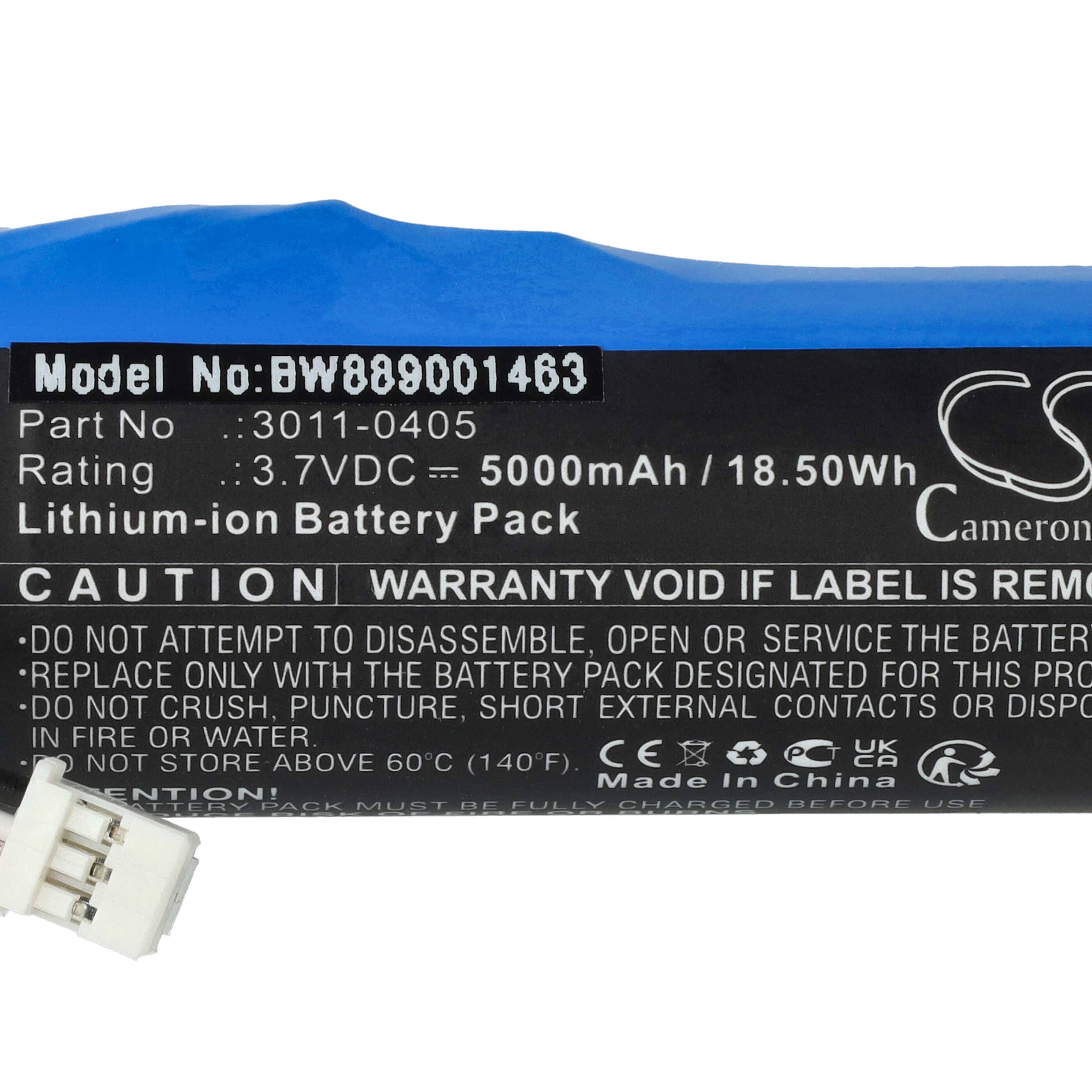 vhbw Akku Ersatz für Minelab 3011-0405 für Metalldetektor (5000 mAh, 3,7 V, Li-Ion)