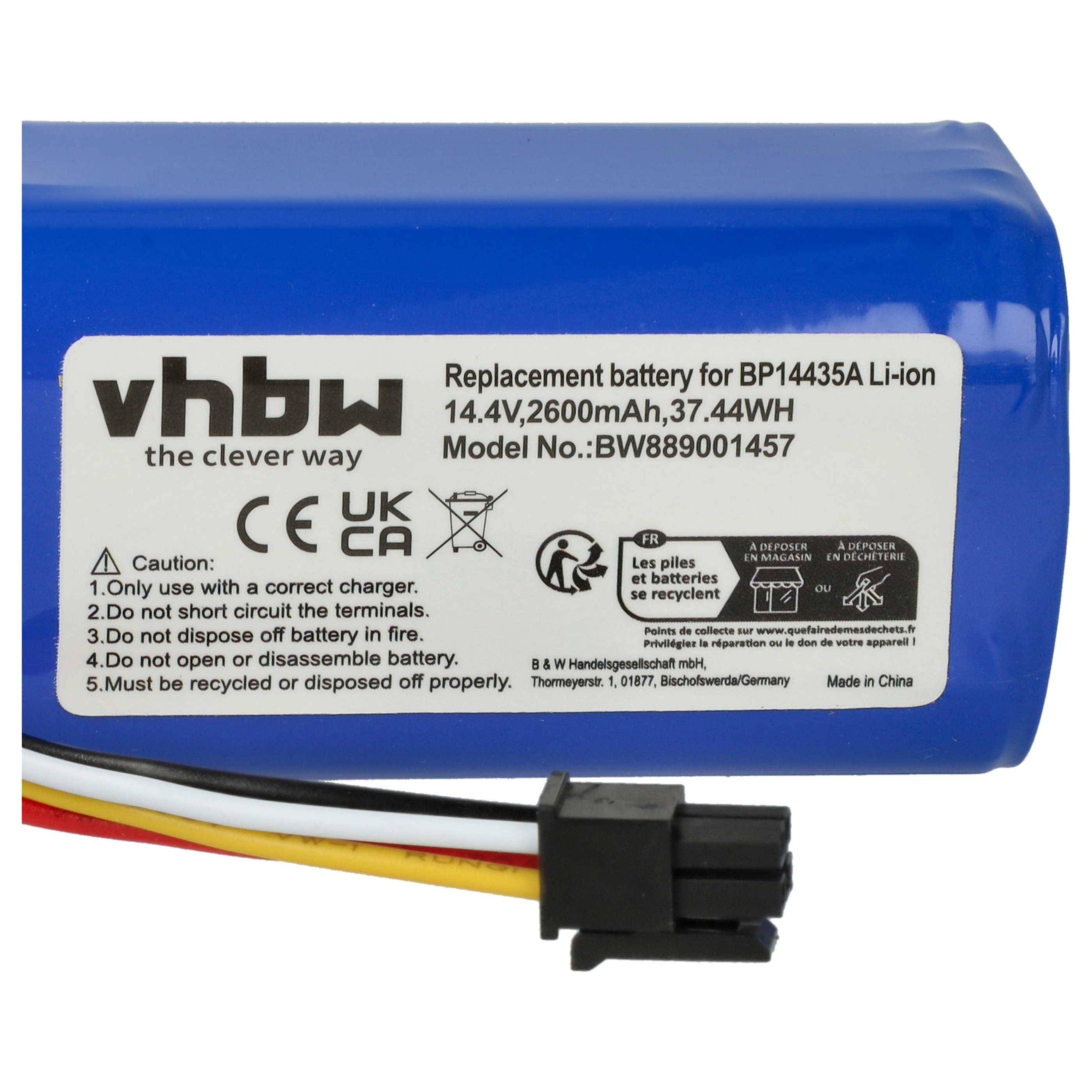 vhbw Akku Ersatz für Samsung DJ81-00171A für Saugroboter (2600 mAh, 14,4 V, Li-Ion)