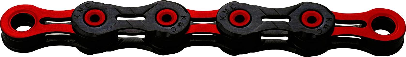 KMC DLC 10 116 Schakels - Rot -Black - Fahrradkette