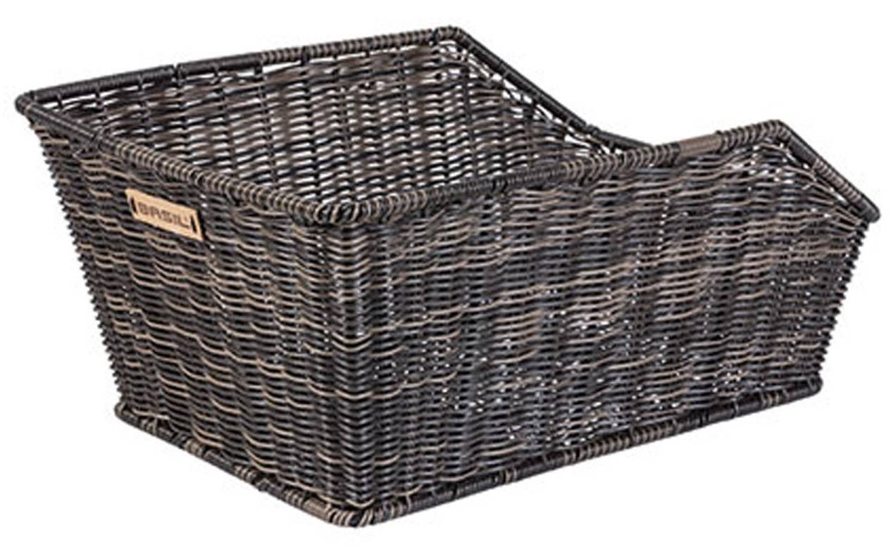 Basil Cento Rattan Look WSL - Fahrradkorb - auf der Rückseite - einschließlich Basil -WSL -System - Brown