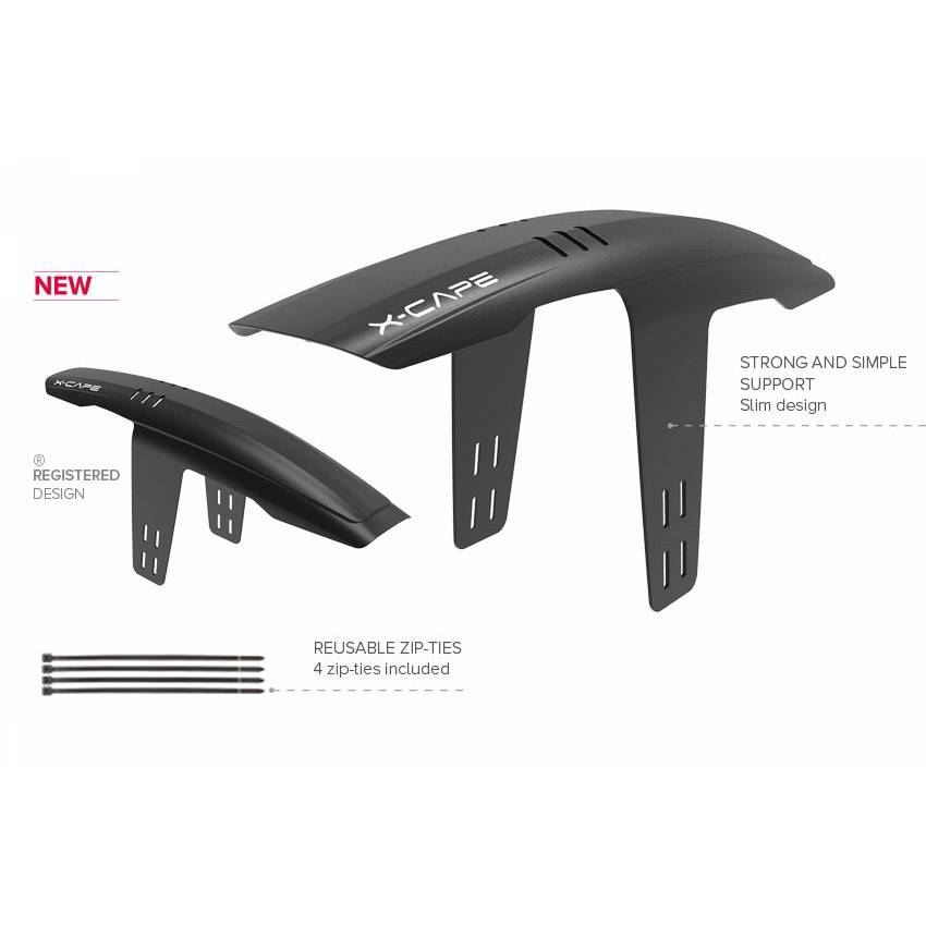 Voorbalboard X-Cape 26 27,5 29 Zoll 82 mm Schwarz