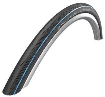 Faltreifen Schwalbe Lugano 2 K-Guard 28 x 1,00" / 25-622 mm - schwarz mit blauen Streifen