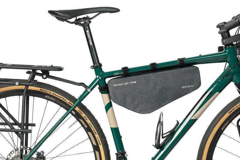 Der Basilikum Navigator Storm Frametas - wasserdichte Fahrradbeutel - Unisex - Schwarz