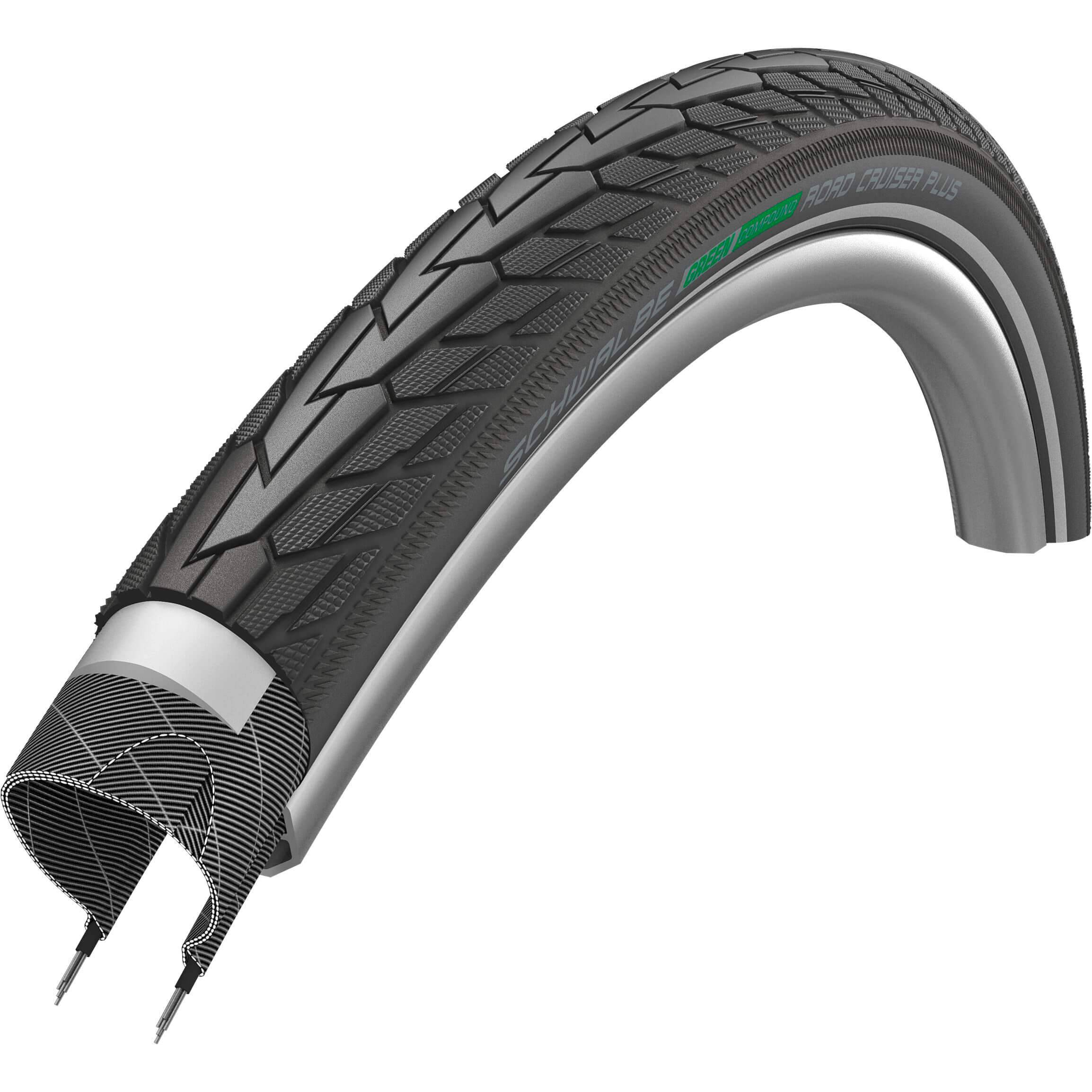 Schwalbe Roat Cruiser plus Punctureguard 28 x 1,60 42-622mm - Schwarz mit Reflexion