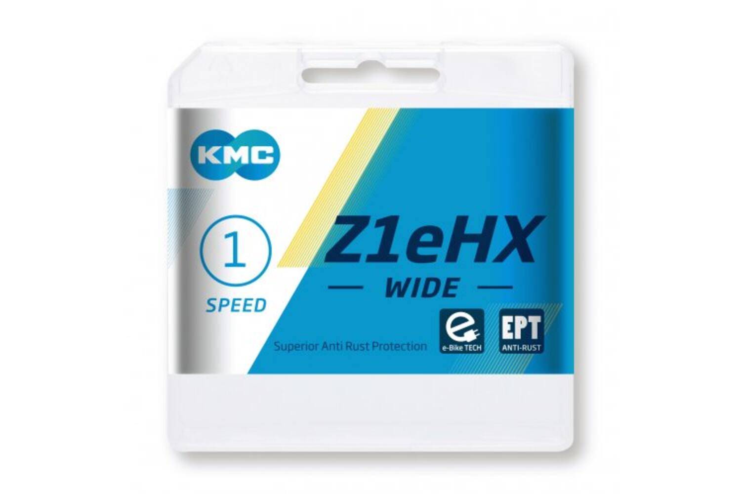 KMC Wide EPT Fahrradschloss – Z1eHX, 112s, 9,2 mm, Silber