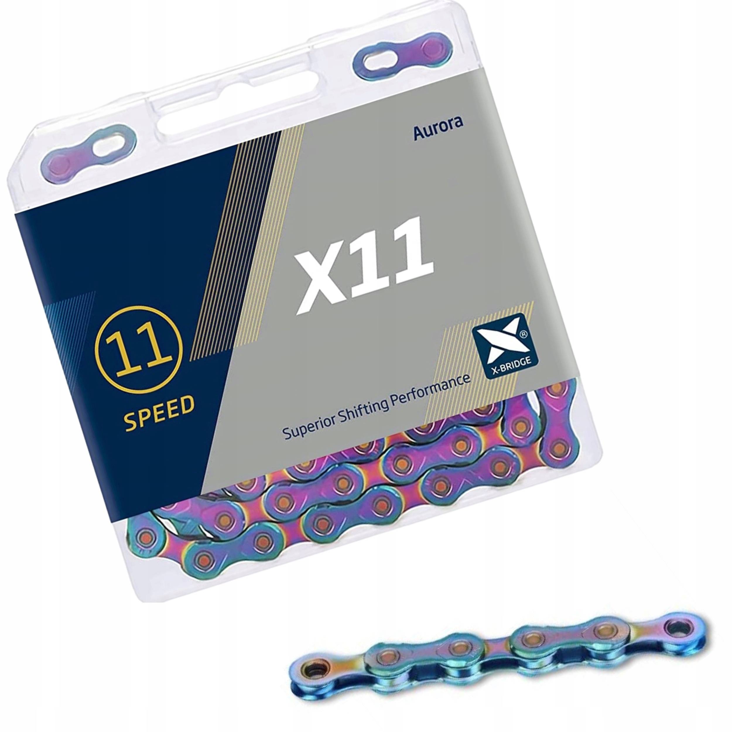 KMC Ketting 1 2-11 128 118L X11 Aurora Blau