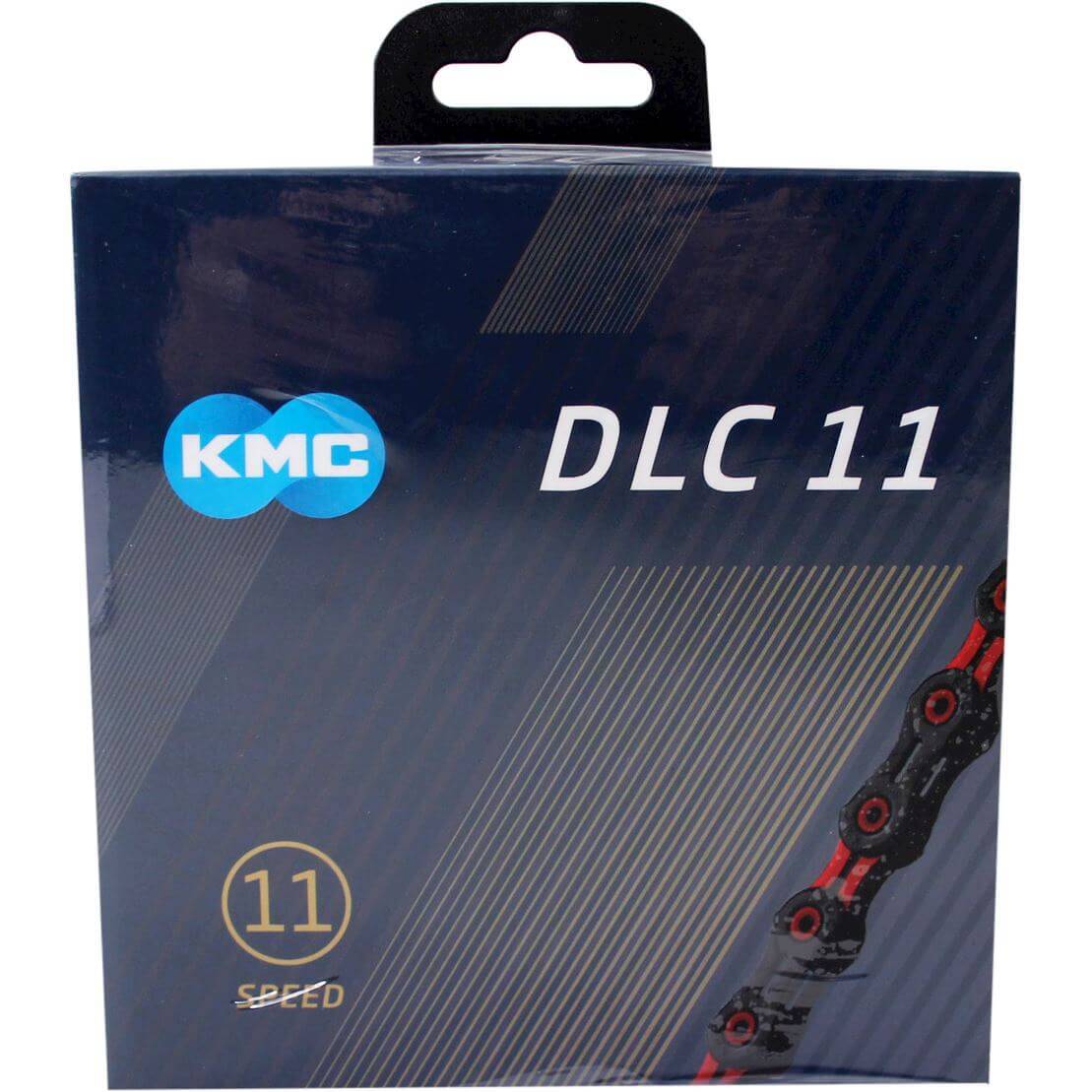 KMC Fahrradkette DLC 11 118 Schakels - Rot Schwarz