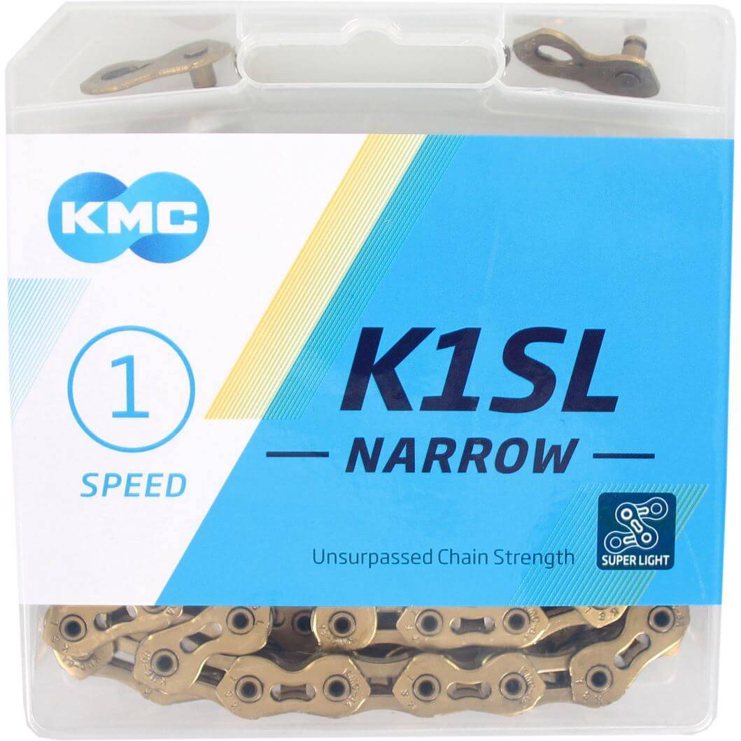 KMC Ketting 1 2-3 32 100 K1SL Schmales Ti-n Gold