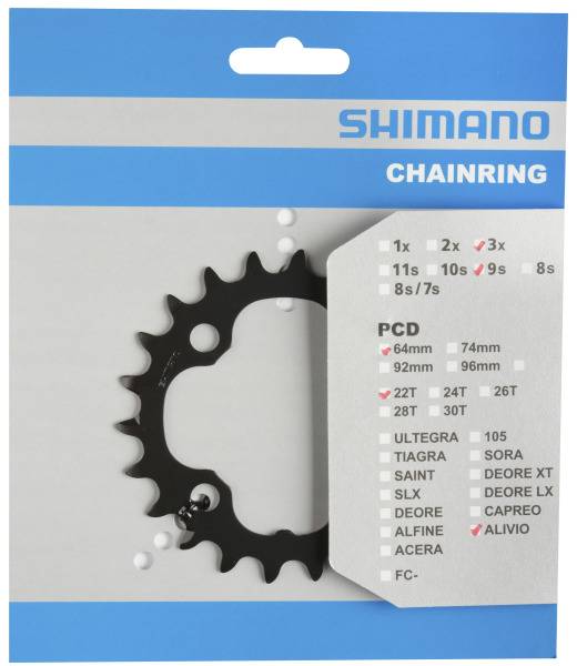 Shimano-Kette Top 22t Deore FC-M590 Schwarz