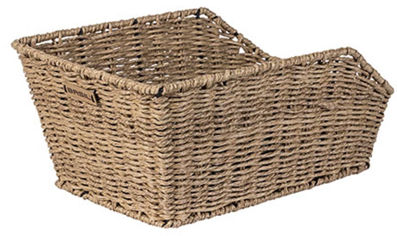Basil Cento Rattan Look WSL - Fahrradkorb - auf der Rückseite - einschließlich Basil -WSL -System - Hellbraun
