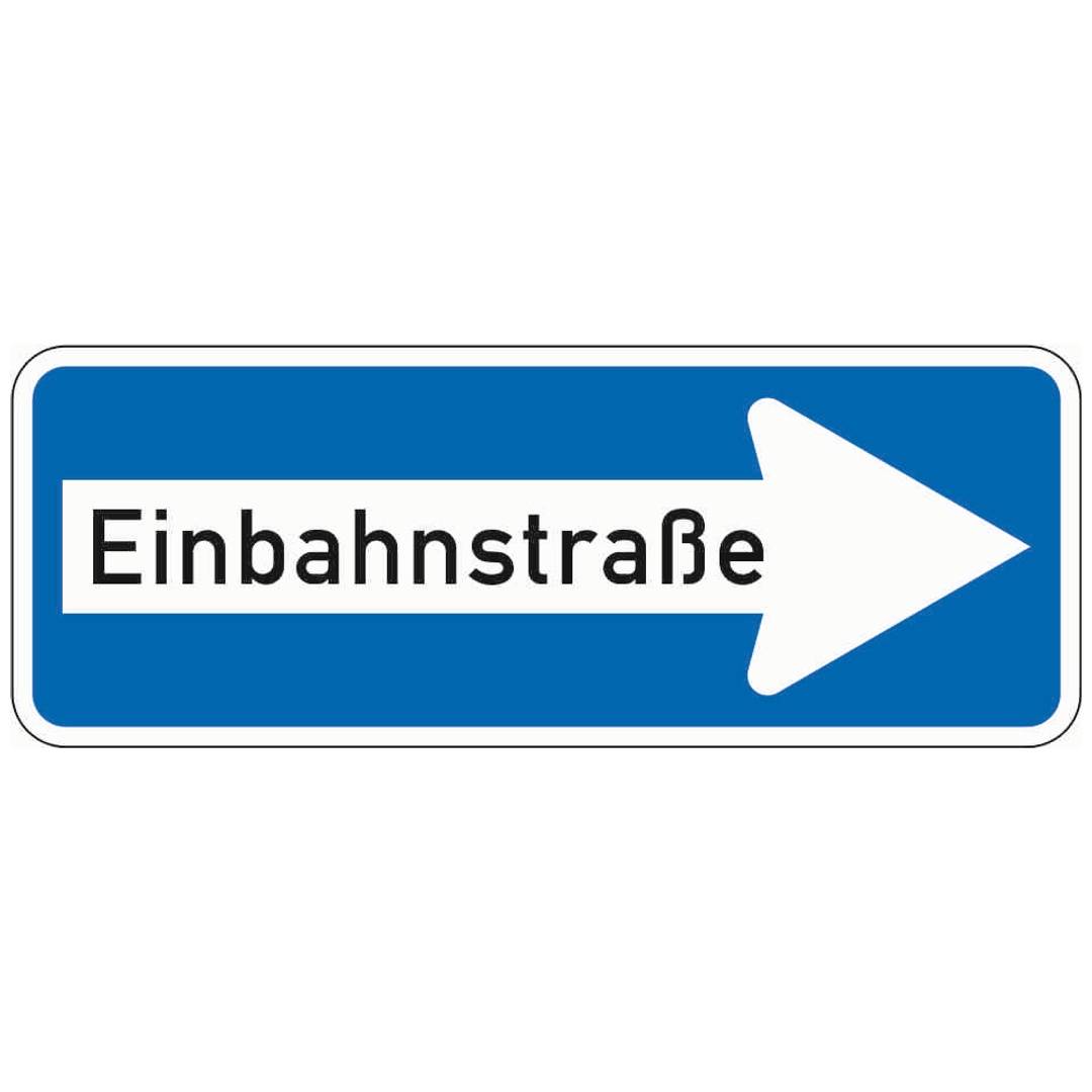 Verkehrszeichen 220-20, 800x300 mm, Einbahnstraße rechts, RAL-Gütezeichen Folie RA1