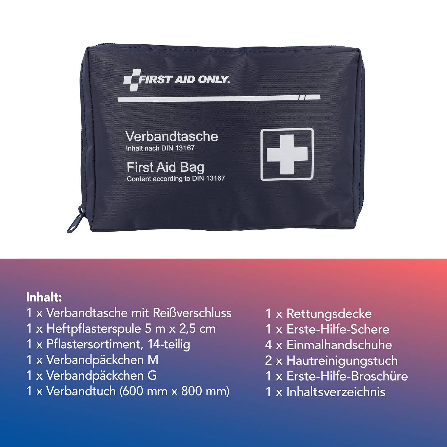 First Aid Only Verbandtasche DIN 13167 für Motorrad