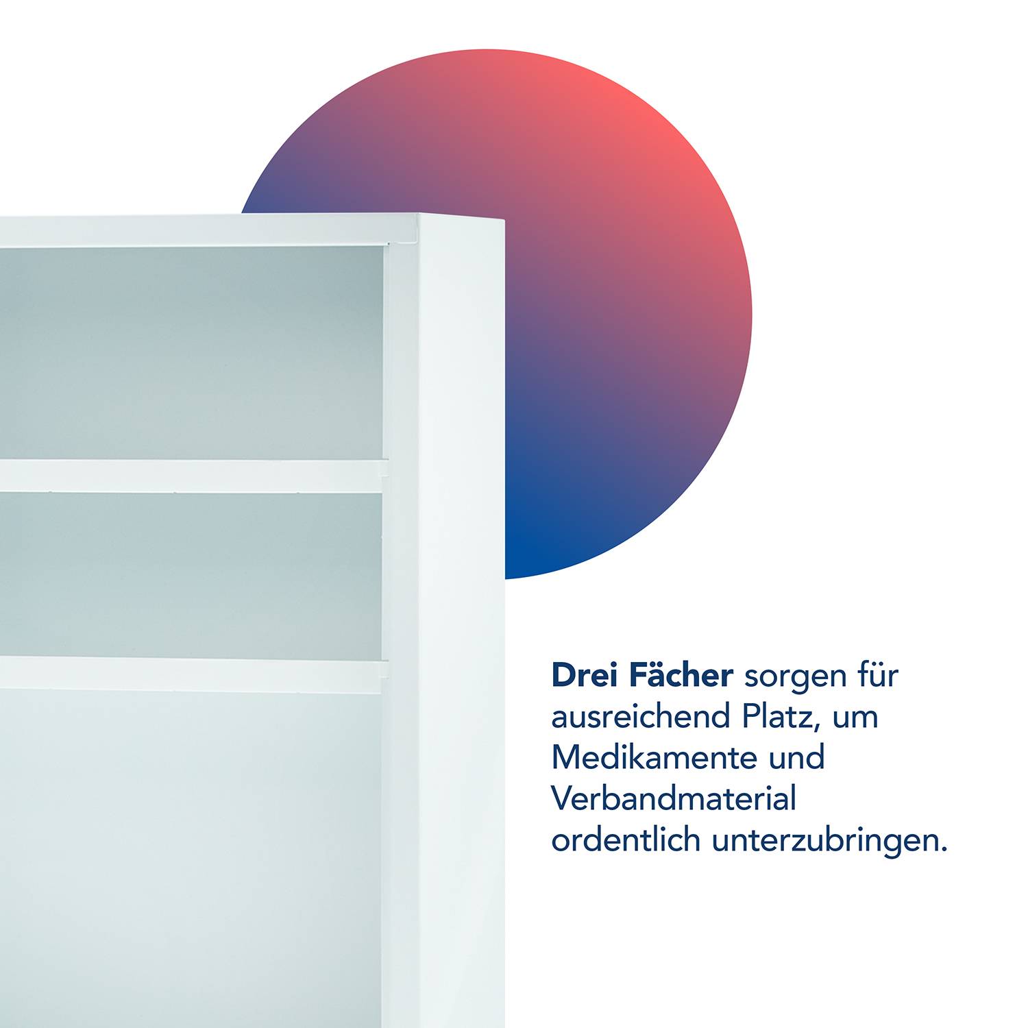 First Aid Only Medizinschrank Weiß mit 3 Fächern