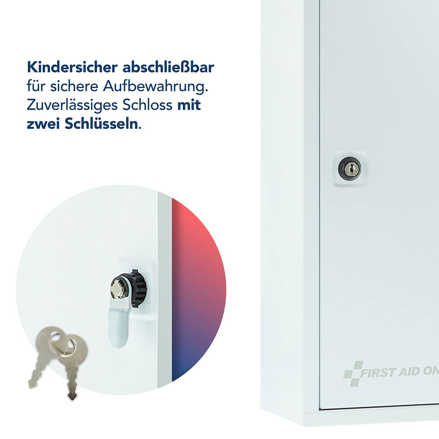 First Aid Only Medizinschrank Weiß mit 3 Fächern