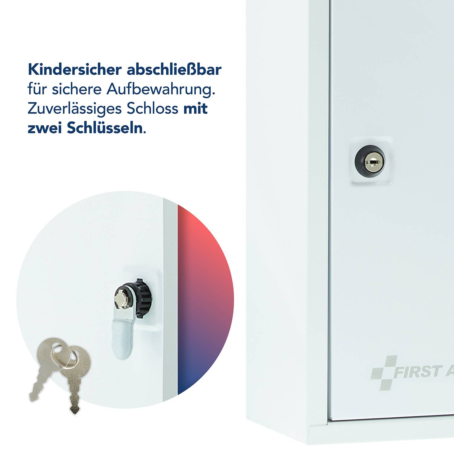 First Aid Only Medizinschrank Weiß mit 2 Fächern