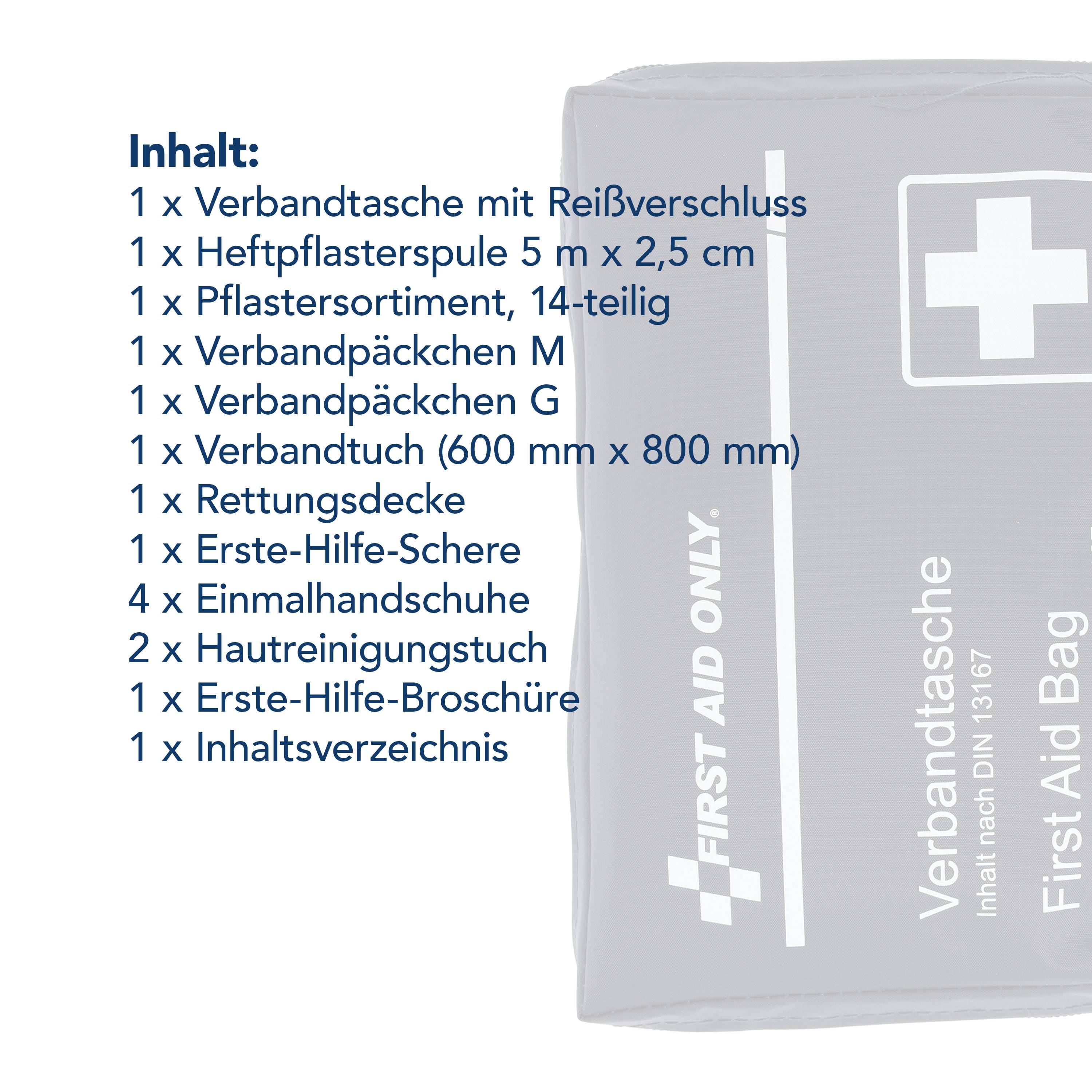 First Aid Only Set Verbandtasche DIN 13167 mit Warnweste