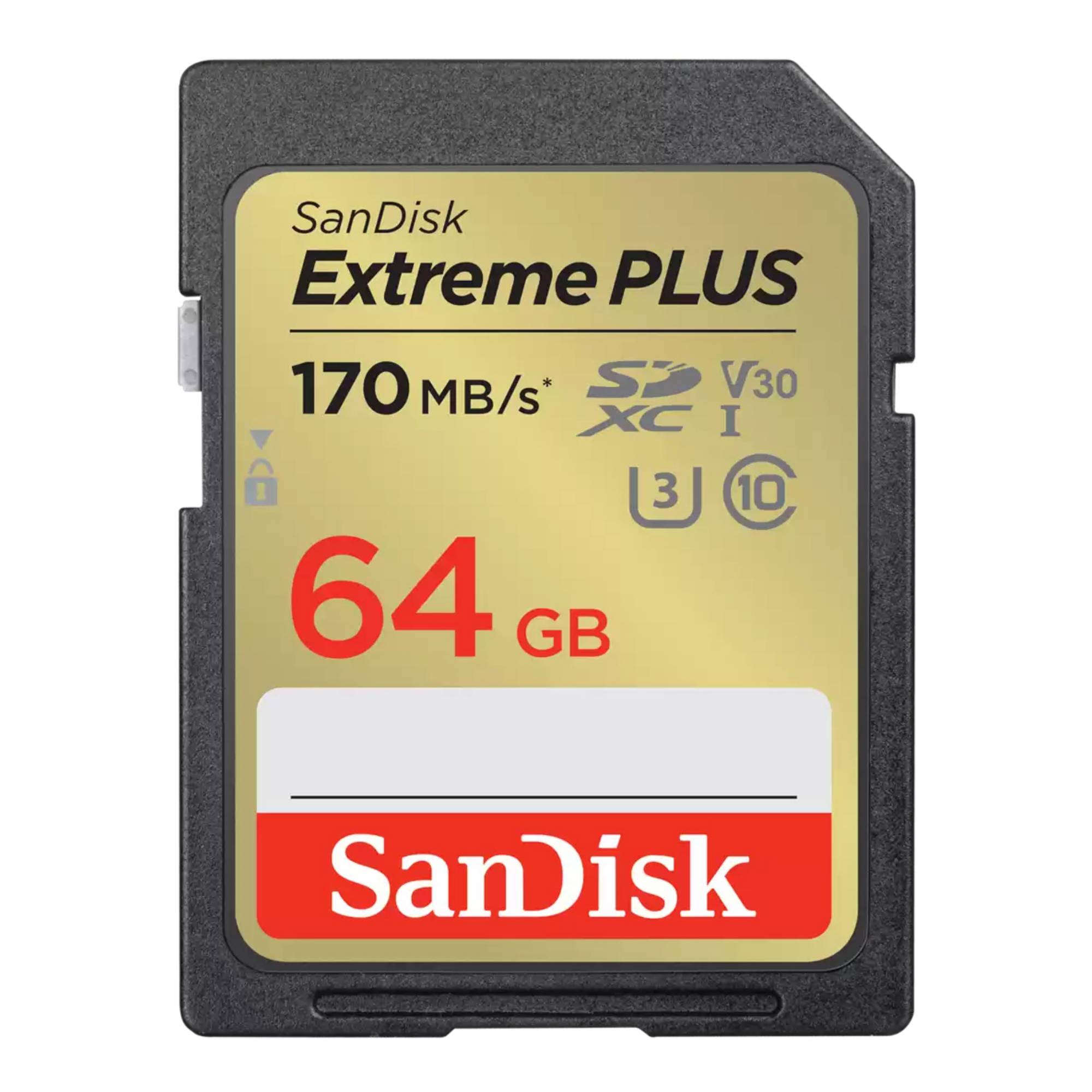 SanDisk SDSDXW2-064G-GNCIN, 64 GB, SDXC, Klasse 10, 170 MB/s, 60 MB/s, Class 3 (U3)