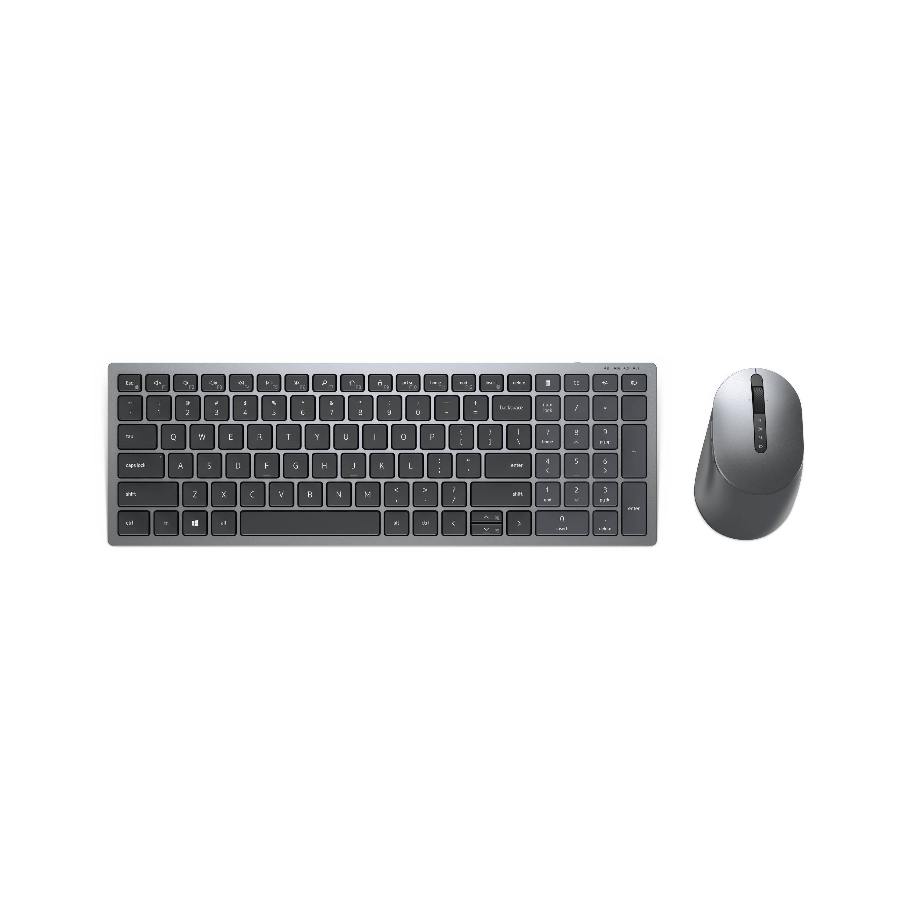 Dell KM7120W Standard RF Drahtlos + Bluetooth QWERTY Grau Titan Maus enthalten Tastatur