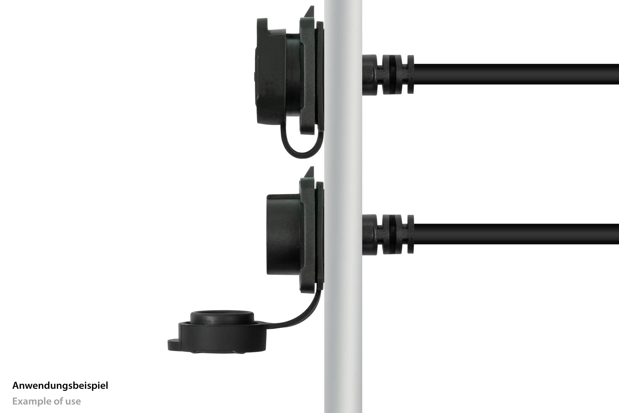 Industrie-Steckverbinder S1 - USB 3.2 Gen. 2 Kabel, Stecker C™ an Einbaubuchse C™, 1m