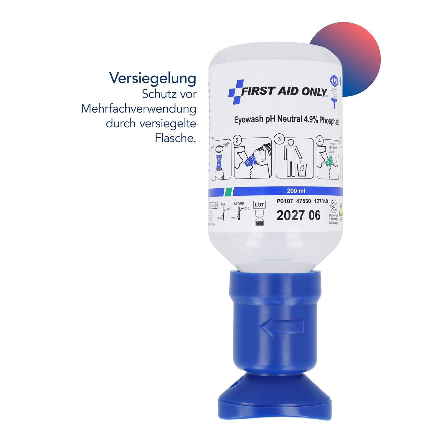 First Aid Only Augenspülstation in Wandbox inkl. Augenspüllösungen