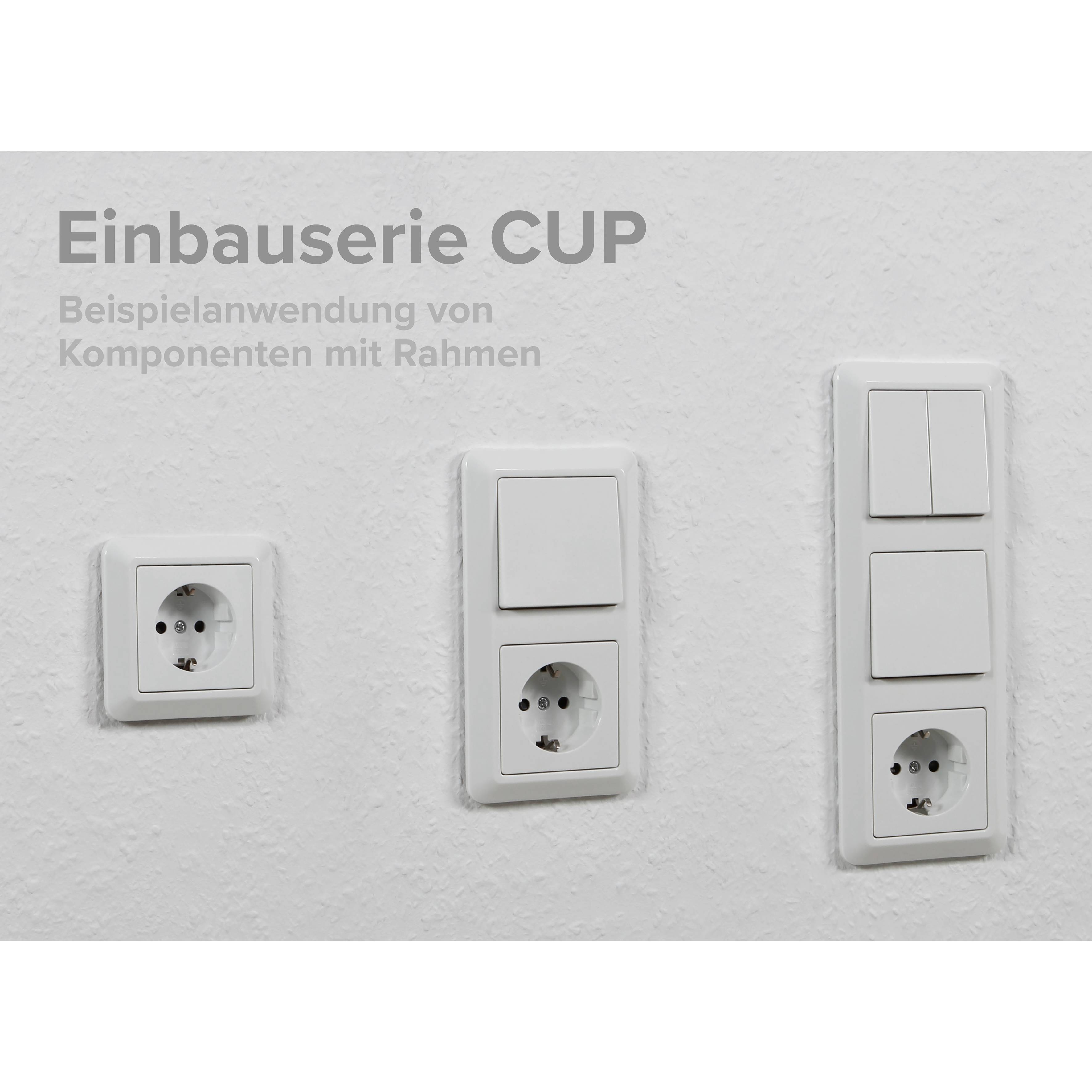 Schalter und Steckdosen Set McPower Cup "Arbeitszimmer", 18-teilig, weiß
