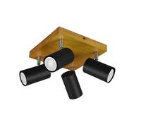 TRIO Deckenleuchte Marley 812400432 schwarz, 4 x GU10, max. je 35 W