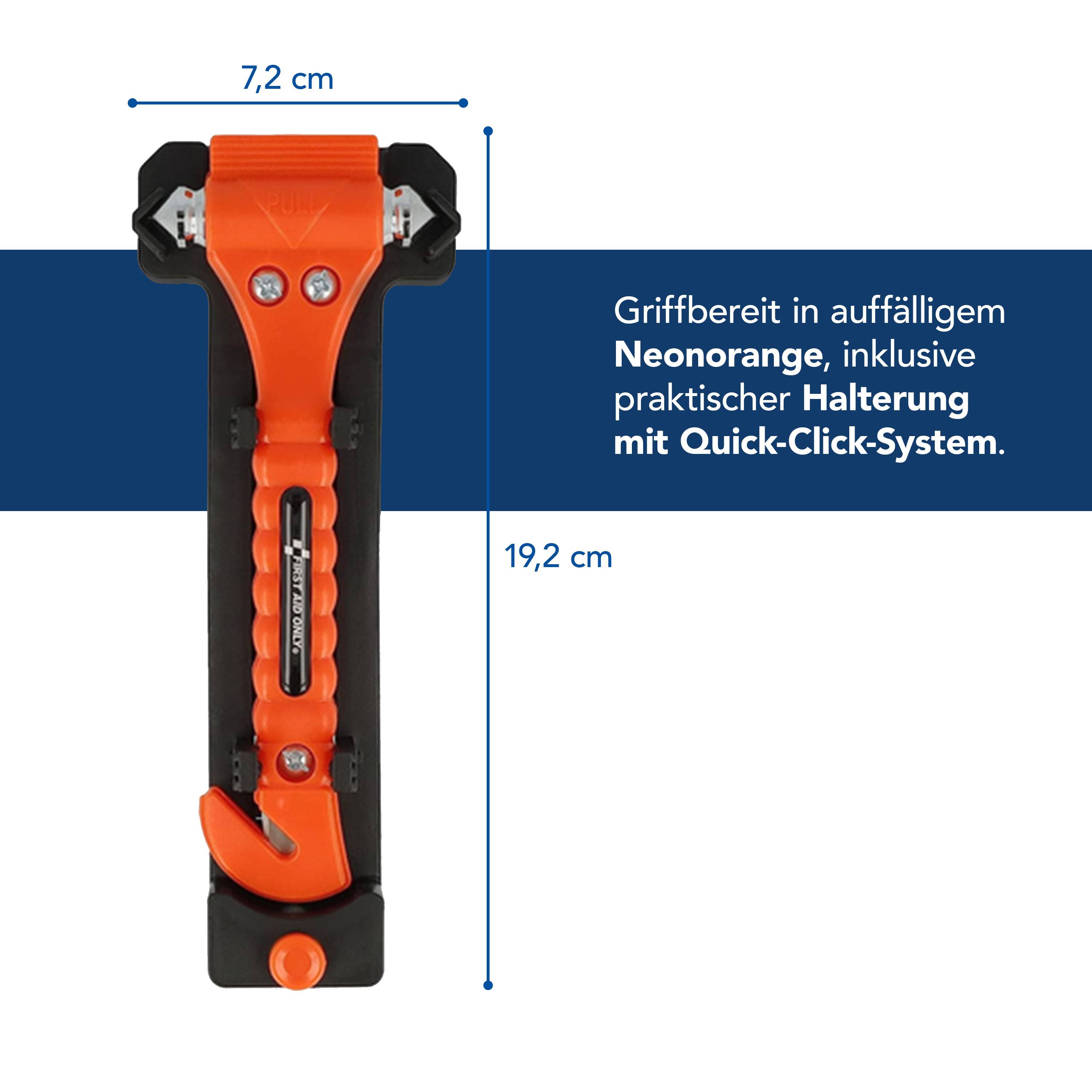 First Aid Only 2 in 1 Notfallhammer mit Gurtschneider
