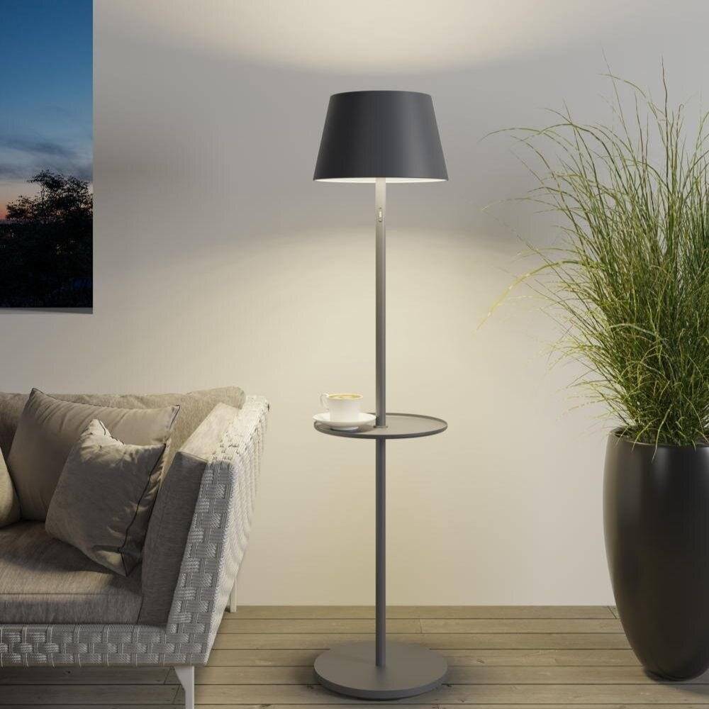 LED Akku Tischleuchte RGBW Garcon in Anthrazit 2x 5W 1000lm IP65