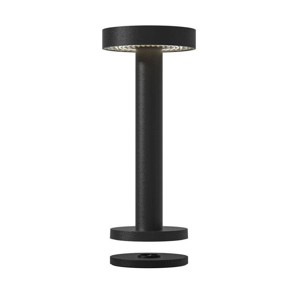 LED Akku Tischleuchte Boro in Schwarz 2,5W 247lm IP65