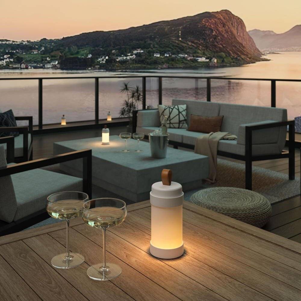 LED Akku Tischleuchte Alva in Oliv 1,1W 100lm IP65