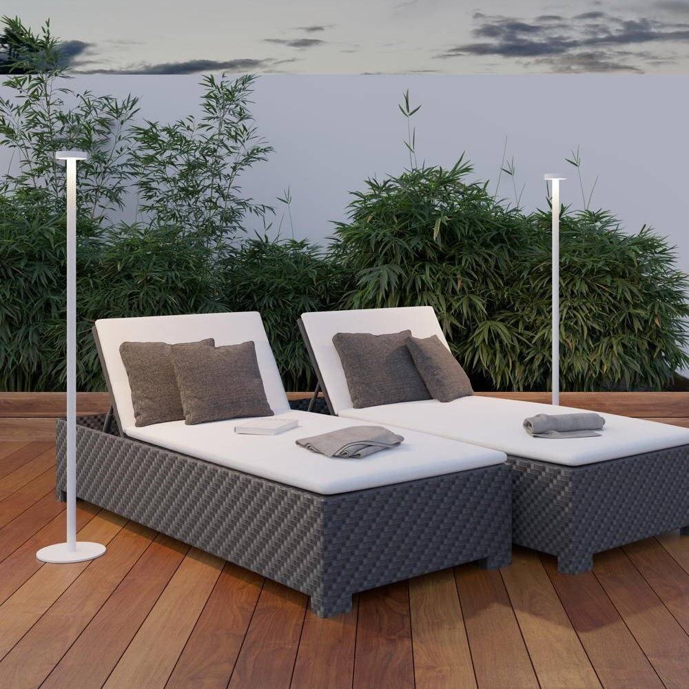 LED Akku Stehleuchte Boro in Weiß 2,5W 247lm IP65