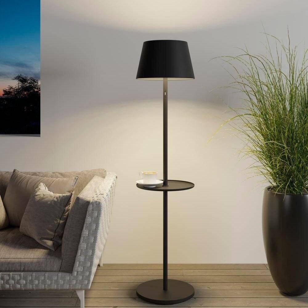 LED Akku Tischleuchte RGBW Garcon in Schwarz 2x 5W 1000lm IP65