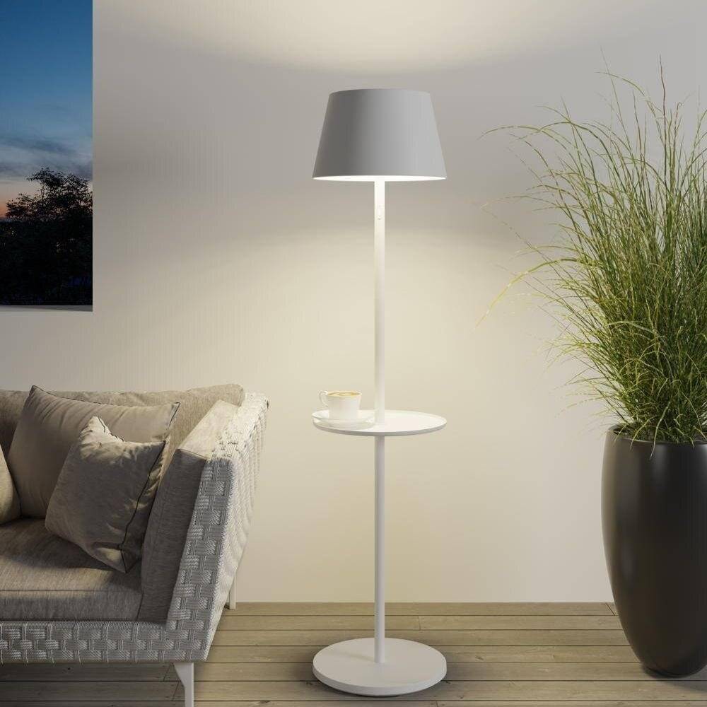 LED Akku Tischleuchte RGBW Garcon in Weiß 2x 5W 1000lm IP65